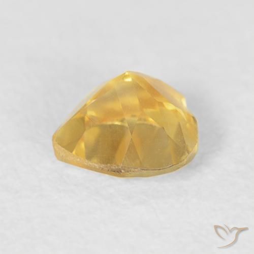 Citrino Dorado medio natural de 0.44 ct, Corazón, VVS