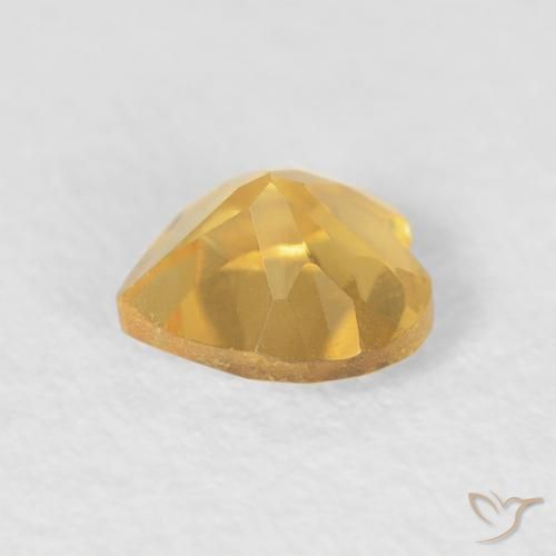 Citrino Dorado natural de 0.42 ct, Corazón, VVS