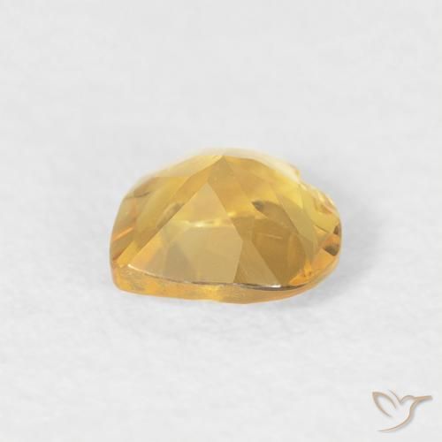 Citrino Dorado medio natural de 0.35 ct, Corazón, VVS