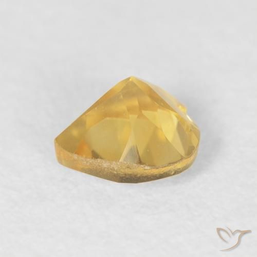 Citrino Dorado natural de 0.42 ct, Corazón, VVS