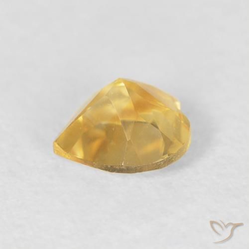 Citrino Dorado medio natural de 0.64 ct, Corazón, VVS