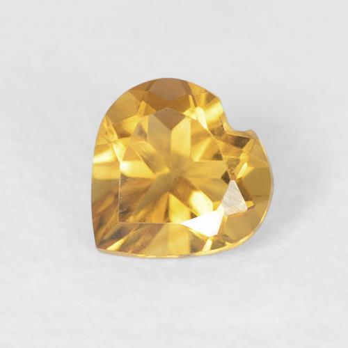 0.37ct Natural Dorado Citrino, Corazón, VVS