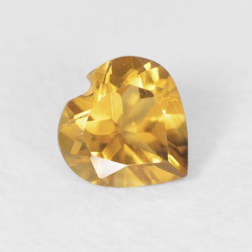 Citrino Dorado natural de 0.37 ct, Corazón, VVS