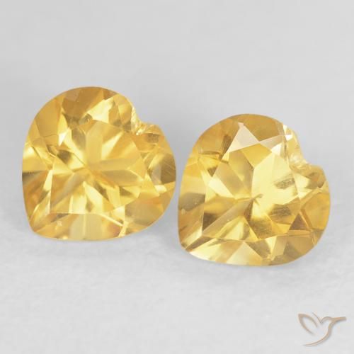 1.49ctw Natural Dorado claro Citrino, Corazón, VVS