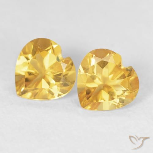 0.84ctw Natural Dorado claro Citrino, Corazón, VVS