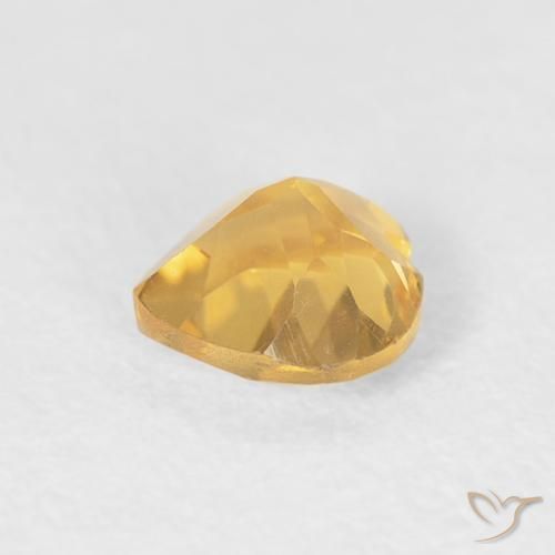 Citrino Dorado claro natural de 0.38 ct, Corazón, VVS-VS