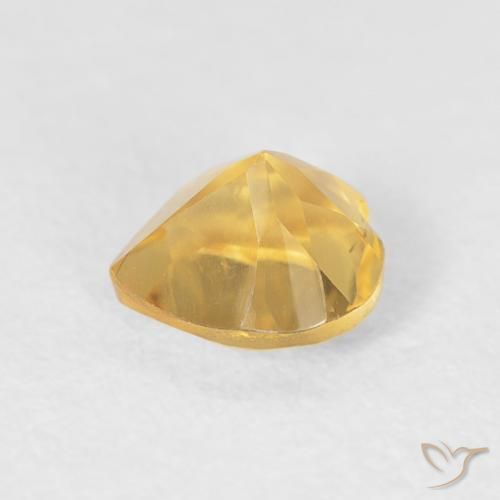 Citrino Dorado claro natural de 0.47 ct, Corazón, VVS-VS