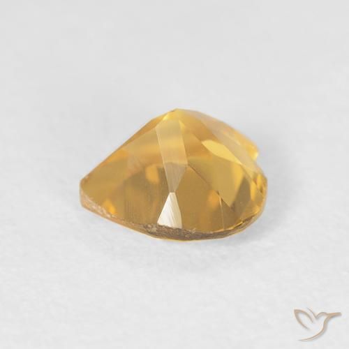 Citrino Dorado claro natural de 0.71 ct, Corazón, VVS-VS