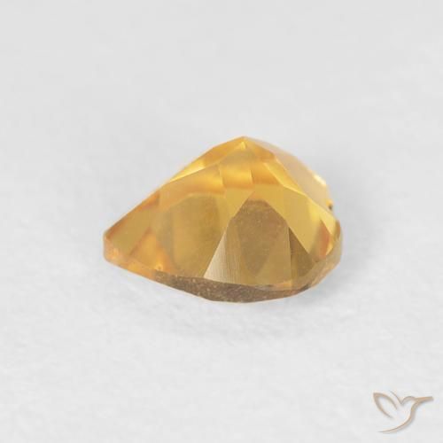 Citrino Dorado claro natural de 0.40 ct, Corazón, VVS-VS