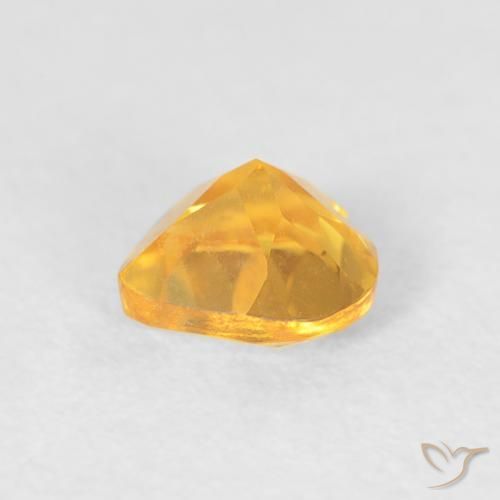 Citrino Naranja dorado intenso natural de 0.40 ct, Corazón, VVS-VS