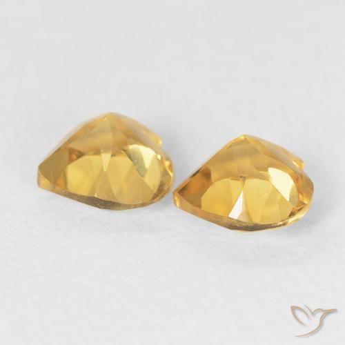 Gemas de Citrino Oro natural de 0.83 ct, Corazón, VS