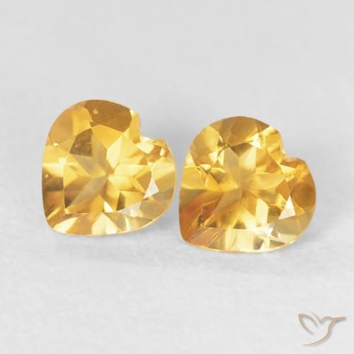 0.82ctw Natural Medium Dark-Golden Citrino, Corazón, VVS-VS