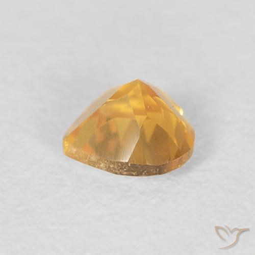 Citrino Dorado claro natural de 0.44 ct, Corazón, VVS-VS