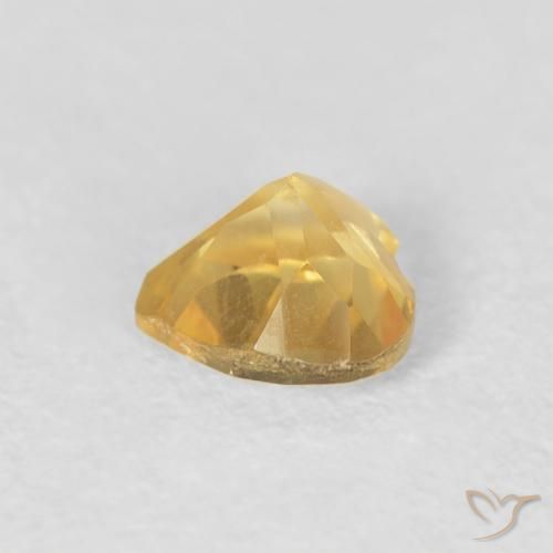 Citrino Naranja dorado natural de 0.44 ct, Corazón, VVS-VS