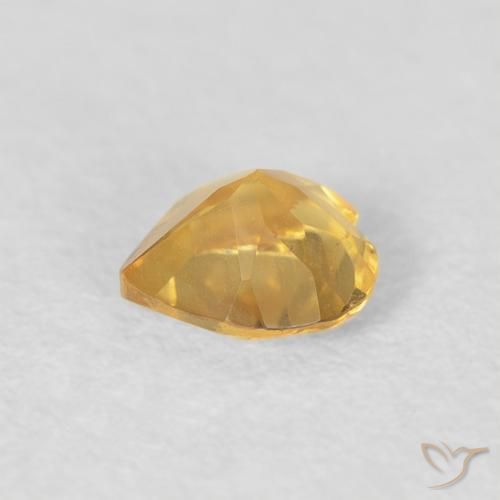 Citrino Dorado claro natural de 0.39 ct, Corazón, VVS-VS