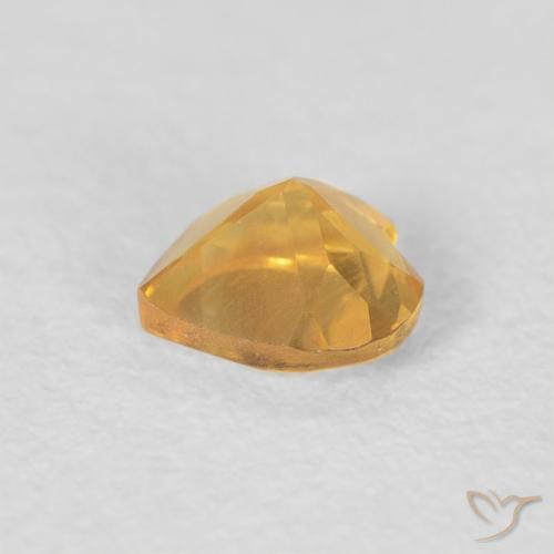 Citrino Naranja dorado natural de 0.42 ct, Corazón, VVS-VS