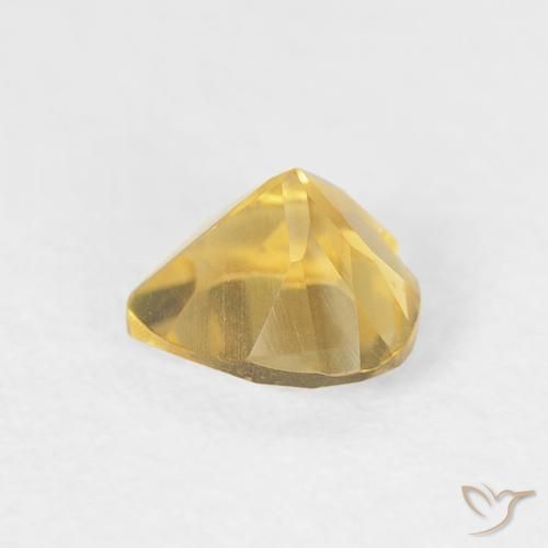 Citrino Naranja dorado natural de 0.43 ct, Corazón, VVS-VS