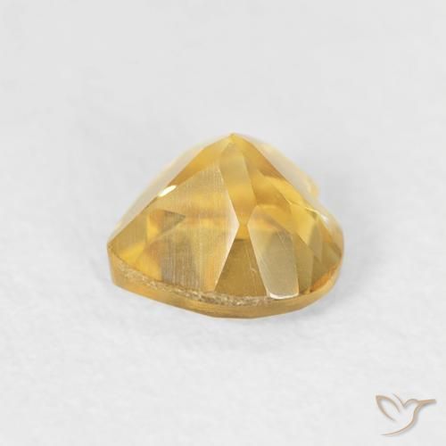 Citrino Dorado medio natural de 0.45 ct, Corazón, VVS-VS