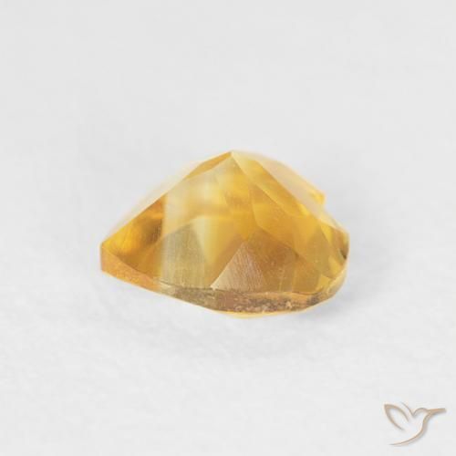 Citrino Dorado medio natural de 0.42 ct, Corazón, VVS-VS