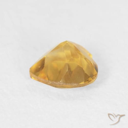 Citrino Dorado natural de 0.39 ct, Corazón, VVS-VS