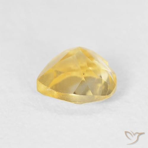Citrino Dorado claro natural de 0.46 ct, Corazón, VVS-VS