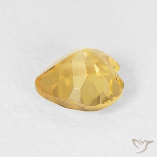 Citrino Dorado claro natural de 0.48 ct, Corazón, VVS-VS