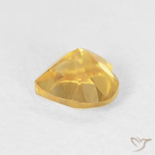 Citrino Dorado claro natural de 0.47 ct, Corazón, VVS-VS