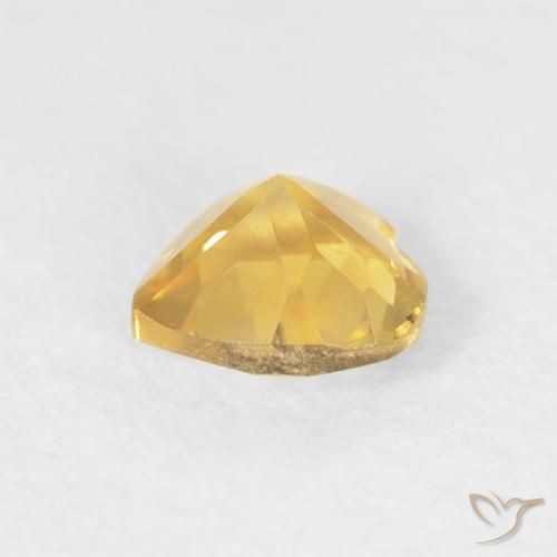 Citrino Dorado claro natural de 0.39 ct, Corazón, VVS-VS