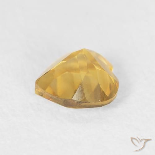 Citrino Dorado claro natural de 0.44 ct, Corazón, VVS-VS