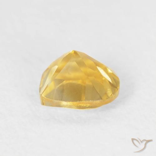 Citrino Dorado claro natural de 0.45 ct, Corazón, VVS-VS