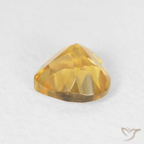 Citrino Dorado claro natural de 0.44 ct, Corazón, VVS-VS