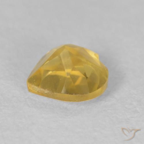 Citrino Dorado medio natural de 0.47 ct, Corazón, VS