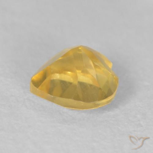 Citrino Naranja dorado natural de 0.50 ct, Corazón, VS