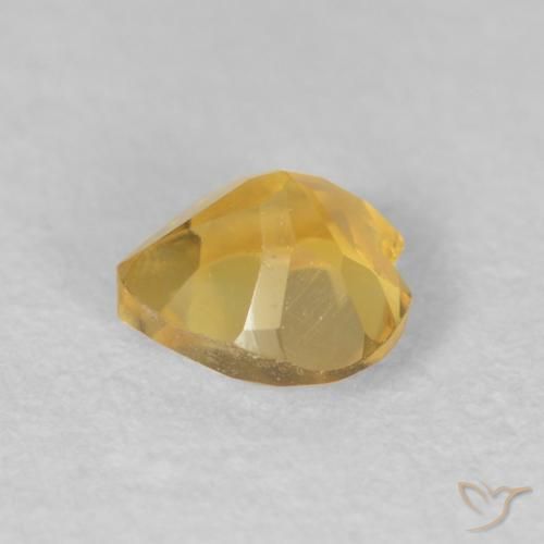 Citrino Dorado medio natural de 0.45 ct, Corazón, VS