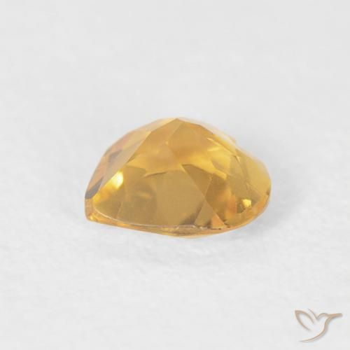 Citrino Naranja dorado natural de 0.35 ct, Corazón, VVS