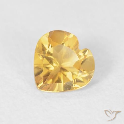 0.39ct Natural Oro Citrino, Corazón, VVS
