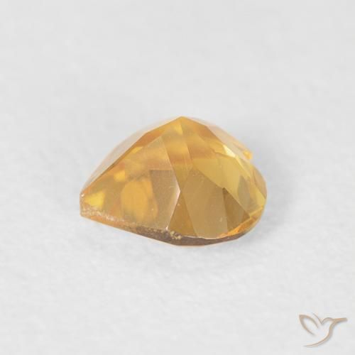 Citrino Dorado medio natural de 0.37 ct, Corazón, VVS-VS