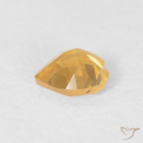 Citrino Naranja dorado natural de 0.32 ct, Corazón, VVS