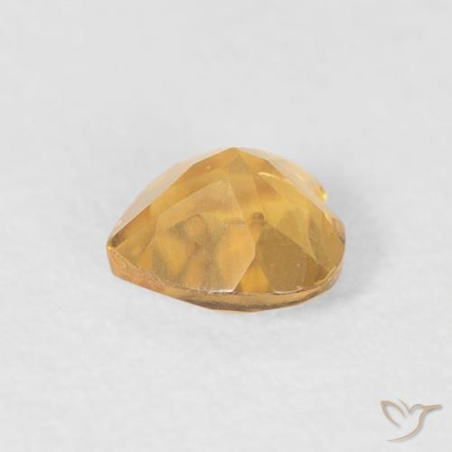 Citrino Dorado medio natural de 0.39 ct, Corazón, VVS