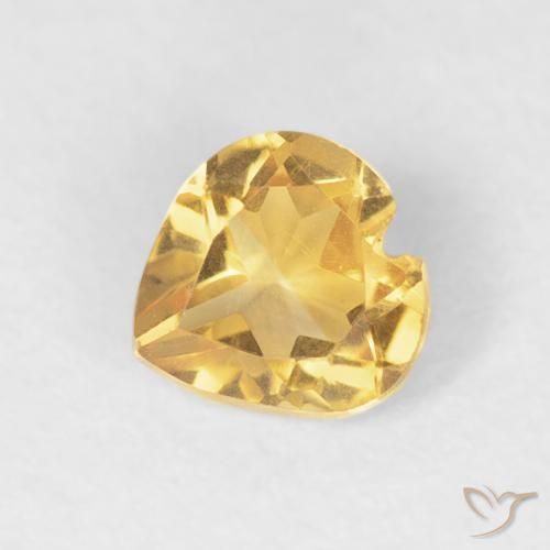 0.42ct Natural Oro Citrino, Corazón, VVS
