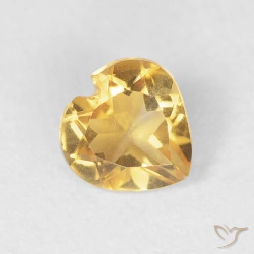 Citrino Oro natural de 0.42 ct, Corazón, VVS