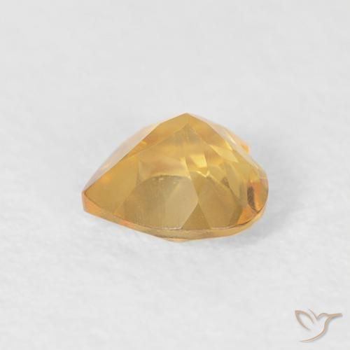 Citrino Dorado medio natural de 0.38 ct, Corazón, VVS