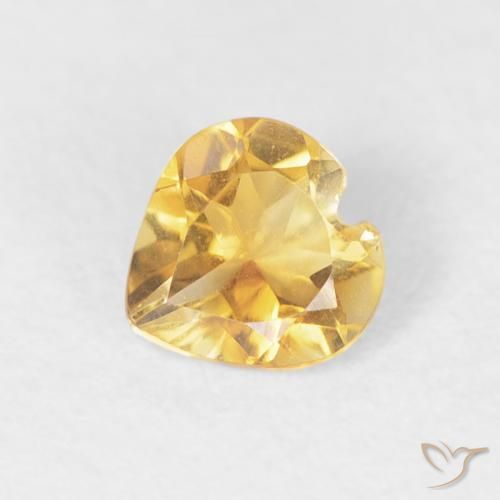 0.36ct Natural Oro Citrino, Corazón, VVS