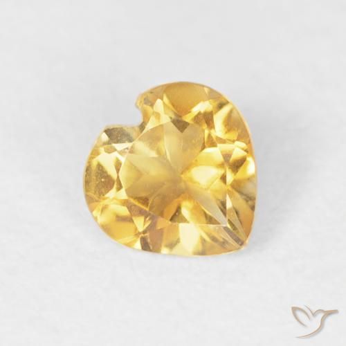 Citrino Oro natural de 0.36 ct, Corazón, VVS