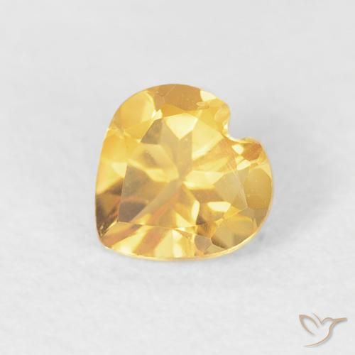 0.41ct Natural Oro Citrino, Corazón, VVS