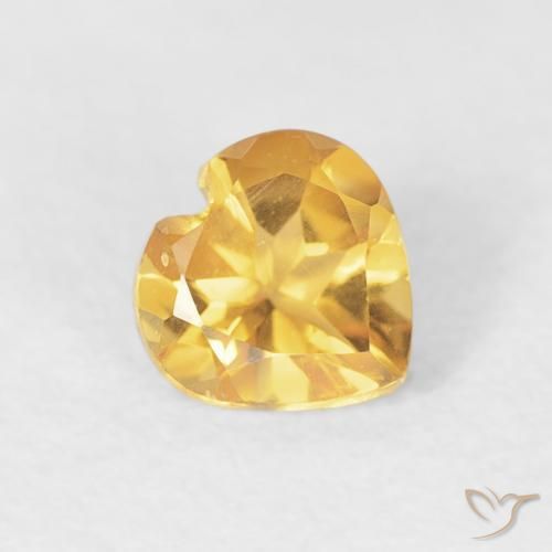 Citrino Oro natural de 0.41 ct, Corazón, VVS