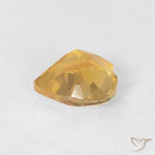 Citrino Dorado medio natural de 0.41 ct, Corazón, VVS