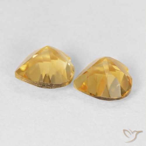 Gemas de Citrino Dorado natural de 1.43 ct, Corazón, VVS-VS