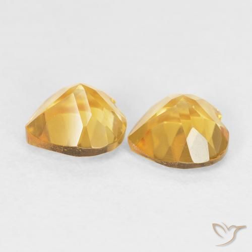 Gemas de Citrino Dorado de calidad natural de 1.47 ct, Corazón, VVS-VS