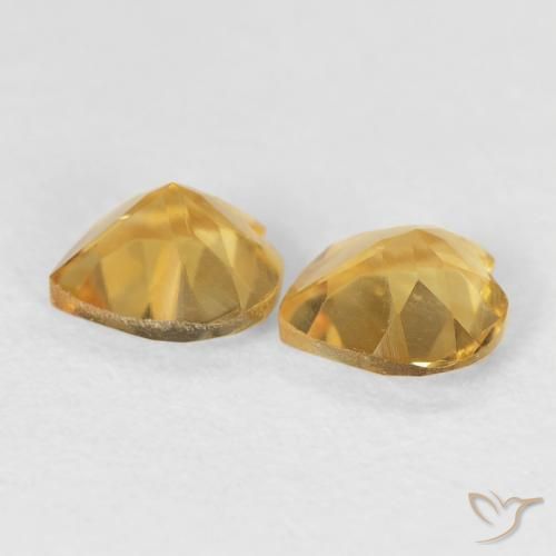 Gemas de Citrino Dorado natural de 1.14 ct, Corazón, VVS-VS